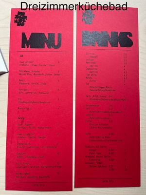 Menü   at DREI ZIMMER KÜCHE BAD in Frankfurt