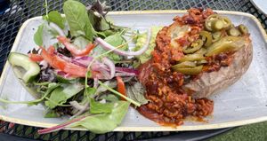 Vegan chilli  at Frosts Garden Centres in Bedford