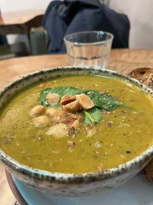 vegan soup at Wonderland Patisserie in Paris