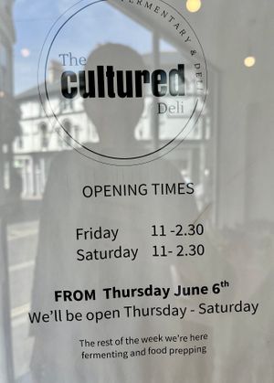 Opening hours    at The Cultured Deli in Bideford