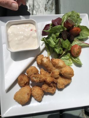 Cauliflower fritters starter   at The Tankerville Arms in Alnwick