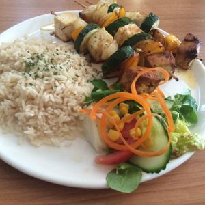 Tofu Yaki Tori at Cafe Merkur in Vienna