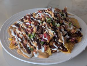 Healthy but very tasty nachos! at Kamila's Kitchen in Kingston