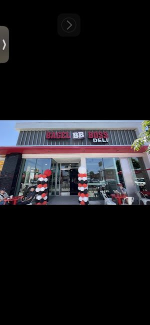 The front of the building  at Bagel Boss in Burbank