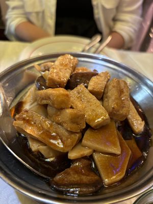 Tofu with bamboo shoots and mushrooms  at Restaurante China Mandarin in Tenerife