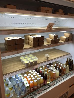 Boxed takeout salads - yummy at Green Bear Coffee - La Canebiere in Marseille