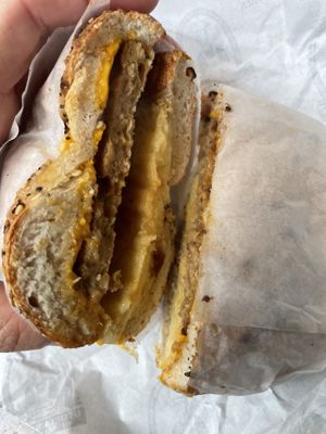 Sausage vegan bagel   at Utopia Bagels in New York City