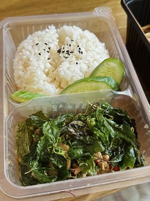 Vegan white pork sausage with basil (75 THB)  at WAKO Bake in Chiang Mai