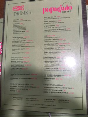 Menu 2 at Papagaio Bistró in Redondela