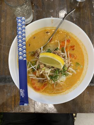 Vegan laksa   at Vegan Thai-Riffic in North Lakes