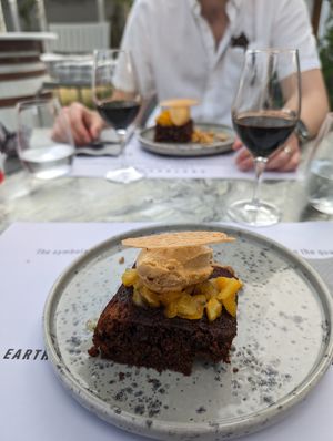 Dessert from 4 course menu at Anhydrous in Santorini