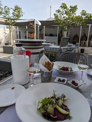 First course at Anhydrous in Santorini