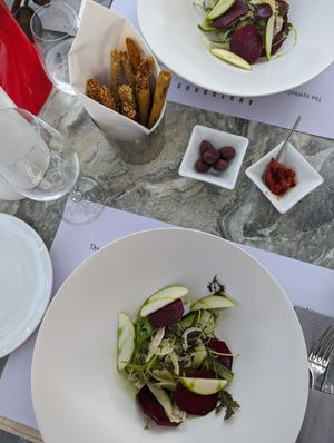 First course at Anhydrous in Santorini