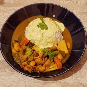 green curry paste at Rico's Falafel - 里可蔬食 in Taichung