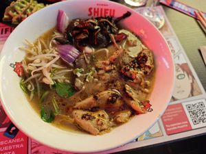 Spicy ramen at Ramen Shifu in Tenerife