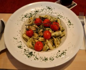 Vegane Tortellini at Restaurant Knurrhahn in Trassenheide