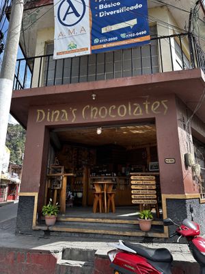   at Dina's Chocolates in Panajachel
