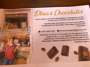   at Dina's Chocolates in Panajachel