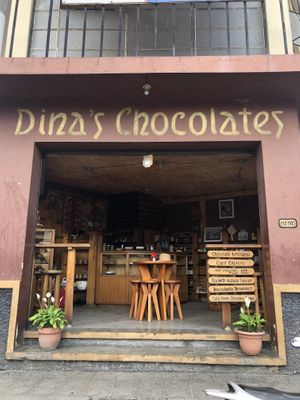  at Dina's Chocolates in Panajachel