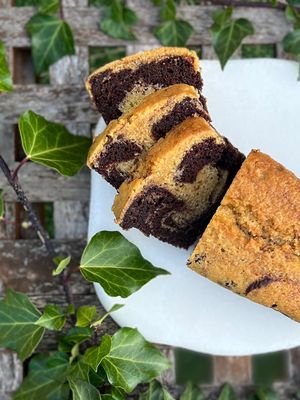 Marble Cake - vegan and gluten free at CAOS - O Futuro É Vegetal in Lisbon