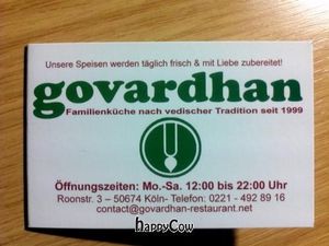 excellent restaurant. great and inexpensive food. it took a while but it was very worthy.  at Govardhan in Cologne