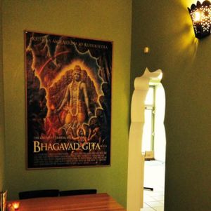 caption from the small store in restaurant  at Govardhan in Cologne