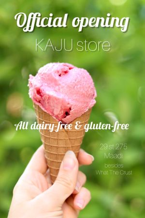 Gluten free cones  at KAJU in Cairo