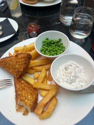 Tofish and chips at The Folio Bar & Kitchen  in Cambridge