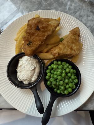 Tofish & chips  at The Folio Bar & Kitchen  in Cambridge