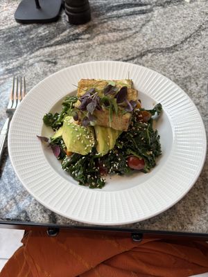Summer salad with grilled tofu (vegan & GF)  at The Folio Bar & Kitchen  in Cambridge