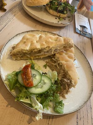 Vegan pulled chicken   at Bōcha Lunchstore in Alkmaar