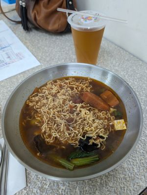 Braised noodle soup at Qianqian Vegetarian Healthy Kitchen - 芊芊素食健康廚 in Taipei