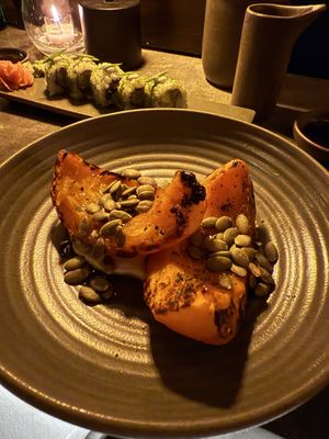 Vegan teriyaki pumpkin  at Yuki Canggu in Canggu