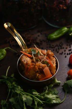 Spicy Aloo Gobi - Cauliflower and potatoes cooked with ginger, garlic and tomatoes. at ROLA PAO in Warsaw