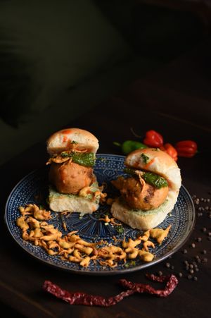 VADA PAO - An all time street food classic called the 'Bombay Burger'. No meat, just eat ;) at ROLA PAO in Warsaw