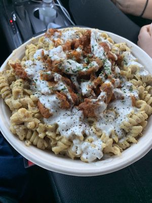 Buffalo Mac and cheese loaded bowl. Portions are huge   at The Loaded Bowl in Oklahoma City