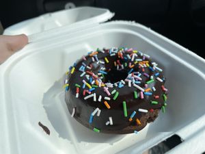 Chocolate donut  at The Loaded Bowl in Oklahoma City