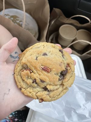 Chocolate chip nut cookie (10% goes to the BLM foundation in OK) at The Loaded Bowl in Oklahoma City