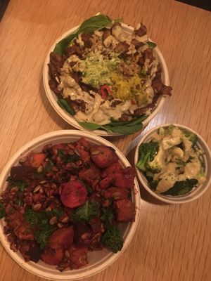 Square root bowl 
Chicken melt 
Cheese Broccoli on the side mmmmm at The Loaded Bowl in Oklahoma City