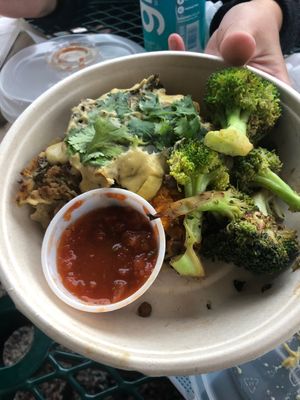 Layered enchiladas  at The Loaded Bowl in Oklahoma City