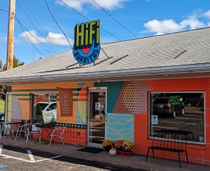 Cute outside!  at HiFi Burritos in Dover