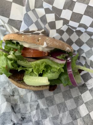 BLT on whole grain bun (added onions)  at Swap Out the Swine - Pop-Up - temporarily closed in Baltimore
