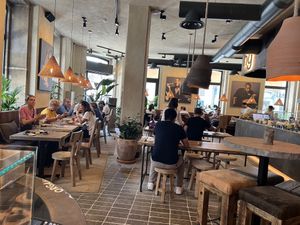 Dinning area  at Honest Greens in Porto