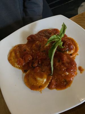 plant based ravioli (i don’t remember what sauce we got this time!)  at Il Posto in San Diego