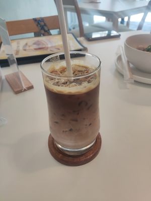 Iced coffee at Zoey's vegan by CANES in Bangkok