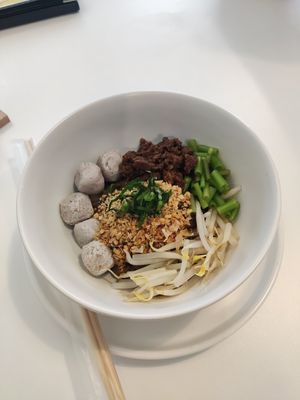 Boat noodles at Zoey's vegan by CANES in Bangkok