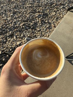 Latte with oatmilk   at Field Station Moab in Moab
