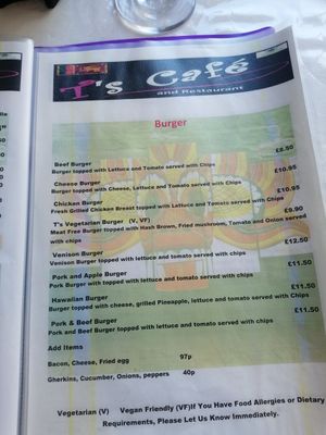  at T's Café Restaurant in Thurso