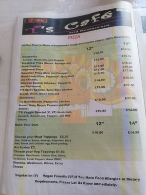  at T's Café Restaurant in Thurso