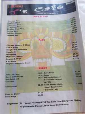  at T's Café Restaurant in Thurso